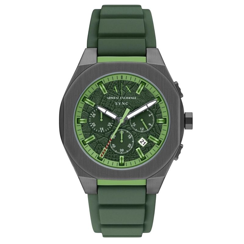 Armani Exchange Men's Sync Green Dial Watch - Ax4292